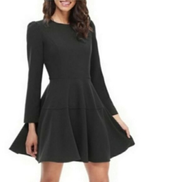 NEW Gal Meets Glam Celeste Black Dress Size 16 Elegant Modest Work - Picture 9 of 10